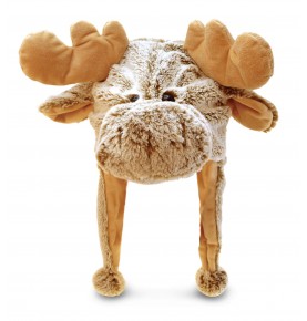 Brown Moose Plush Hat