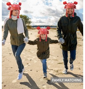 Red Crab Plush Hat