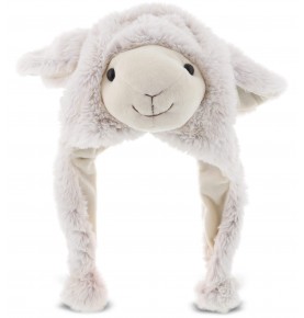 White sheep wool hat